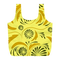 Folk Flowers Pattern  Full Print Recycle Bag (l) by Eskimos