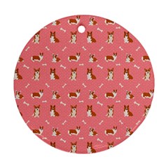 Cute Corgi Dogs Ornament (round) by SychEva