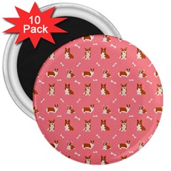 Cute Corgi Dogs 3  Magnets (10 Pack)  by SychEva