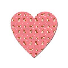 Cute Corgi Dogs Heart Magnet by SychEva