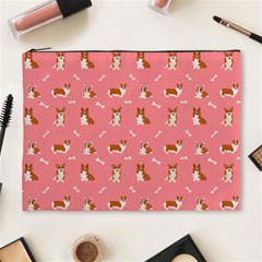 Cute Corgi Dogs Cosmetic Bag (xl) by SychEva