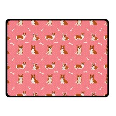 Cute Corgi Dogs Fleece Blanket (small) by SychEva