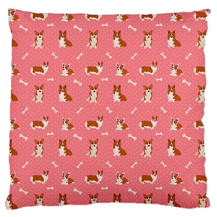 Cute Corgi Dogs Large Cushion Case (Two Sides)