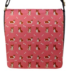 Cute Corgi Dogs Flap Closure Messenger Bag (s) by SychEva