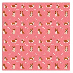 Cute Corgi Dogs Large Satin Scarf (square) by SychEva