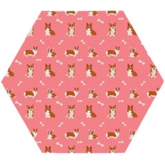 Cute Corgi Dogs Wooden Puzzle Hexagon by SychEva