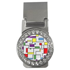 Colorful Rectangles Money Clips (cz) 