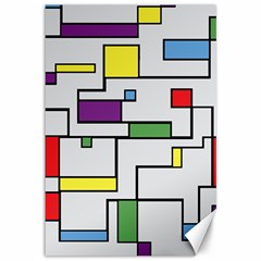 Colorful Rectangles Canvas 12  X 18  by LalyLauraFLM