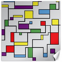 Colorful Rectangles Canvas 20  X 20  by LalyLauraFLM