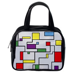 Colorful Rectangles Classic Handbag (one Side) by LalyLauraFLM