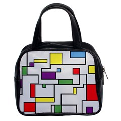 Colorful Rectangles Classic Handbag (two Sides) by LalyLauraFLM