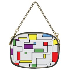 Colorful Rectangles Chain Purse (one Side) by LalyLauraFLM