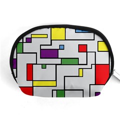 Colorful Rectangles Accessory Pouch (medium) by LalyLauraFLM