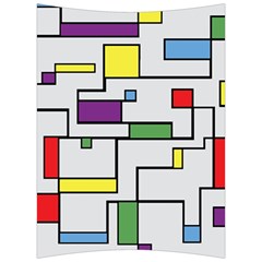 Colorful Rectangles Back Support Cushion by LalyLauraFLM