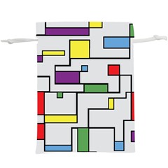 Colorful Rectangles  Lightweight Drawstring Pouch (xl) by LalyLauraFLM