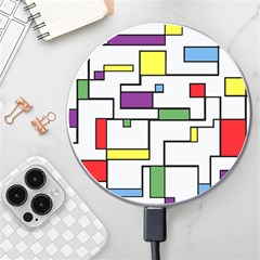 Colorful Rectangles Wireless Charger by LalyLauraFLM