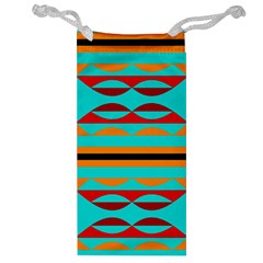 Shapes On A Blue Background Jewelry Bag