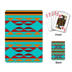 Shapes On A Blue Background Playing Cards Single Design (Rectangle)