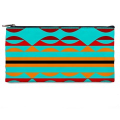 Shapes On A Blue Background Pencil Case by LalyLauraFLM