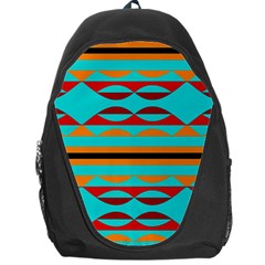 Shapes On A Blue Background Backpack Bag