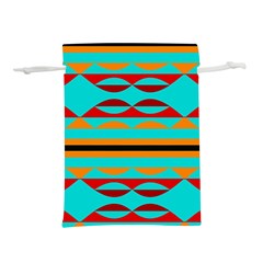 Shapes On A Blue Background Lightweight Drawstring Pouch (S)