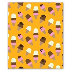 Ice Cream On An Orange Background Pattern                                                         Poster 20  X 24  by LalyLauraFLM