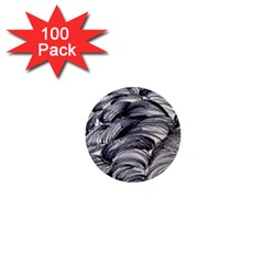 Monochrome Smudge 1  Mini Buttons (100 Pack)  by kaleidomarblingart