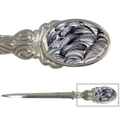 Monochrome Smudge Letter Opener by kaleidomarblingart