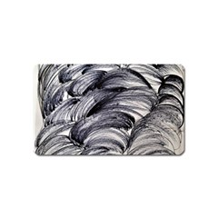 Monochrome Smudge Magnet (name Card) by kaleidomarblingart