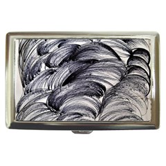 Monochrome Smudge Cigarette Money Case by kaleidomarblingart