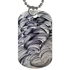 Monochrome Smudge Dog Tag (two Sides) by kaleidomarblingart