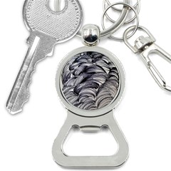 Monochrome Smudge Bottle Opener Key Chain by kaleidomarblingart