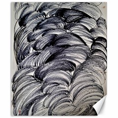 Monochrome Smudge Canvas 8  X 10  by kaleidomarblingart