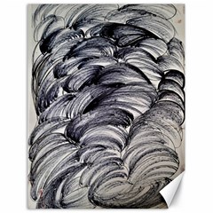 Monochrome Smudge Canvas 18  X 24  by kaleidomarblingart