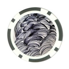 Monochrome Smudge Poker Chip Card Guard by kaleidomarblingart