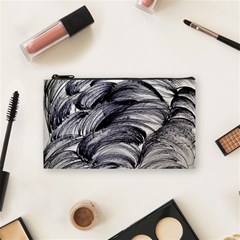 Monochrome Smudge Cosmetic Bag (small) by kaleidomarblingart