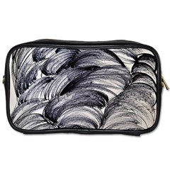 Monochrome Smudge Toiletries Bag (one Side) by kaleidomarblingart