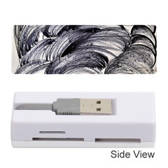 Monochrome Smudge Memory Card Reader (stick) by kaleidomarblingart