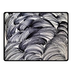 Monochrome Smudge Double Sided Fleece Blanket (small)  by kaleidomarblingart