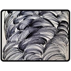 Monochrome Smudge Double Sided Fleece Blanket (large) 