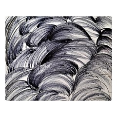 Monochrome Smudge Double Sided Flano Blanket (large)  by kaleidomarblingart