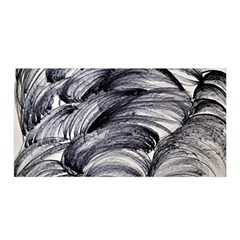 Monochrome Smudge Satin Wrap by kaleidomarblingart