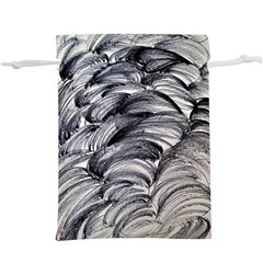 Monochrome Smudge  Lightweight Drawstring Pouch (xl) by kaleidomarblingart