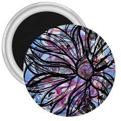 Mixed Media Petals 3  Magnets by kaleidomarblingart