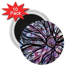 Mixed Media Petals 2 25  Magnets (10 Pack)  by kaleidomarblingart