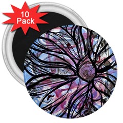 Mixed Media Petals 3  Magnets (10 Pack)  by kaleidomarblingart