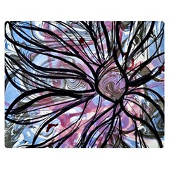 Mixed Media Petals Double Sided Flano Blanket (medium) 