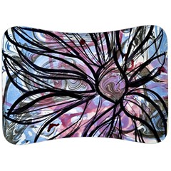 Mixed Media Petals Velour Seat Head Rest Cushion by kaleidomarblingart