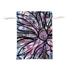 Mixed Media Petals Lightweight Drawstring Pouch (m) by kaleidomarblingart