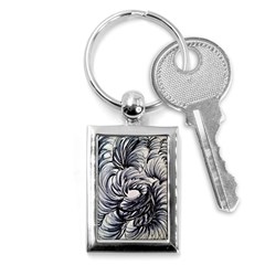 Mono Patterns Key Chain (rectangle) by kaleidomarblingart